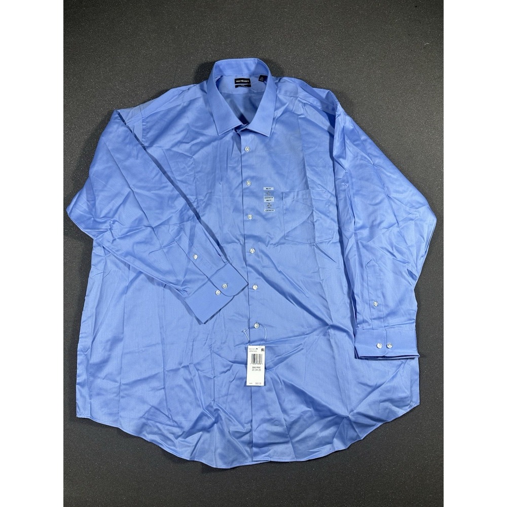 mens van heusen Blue dress shirt Flex Big Fit 20 34/35